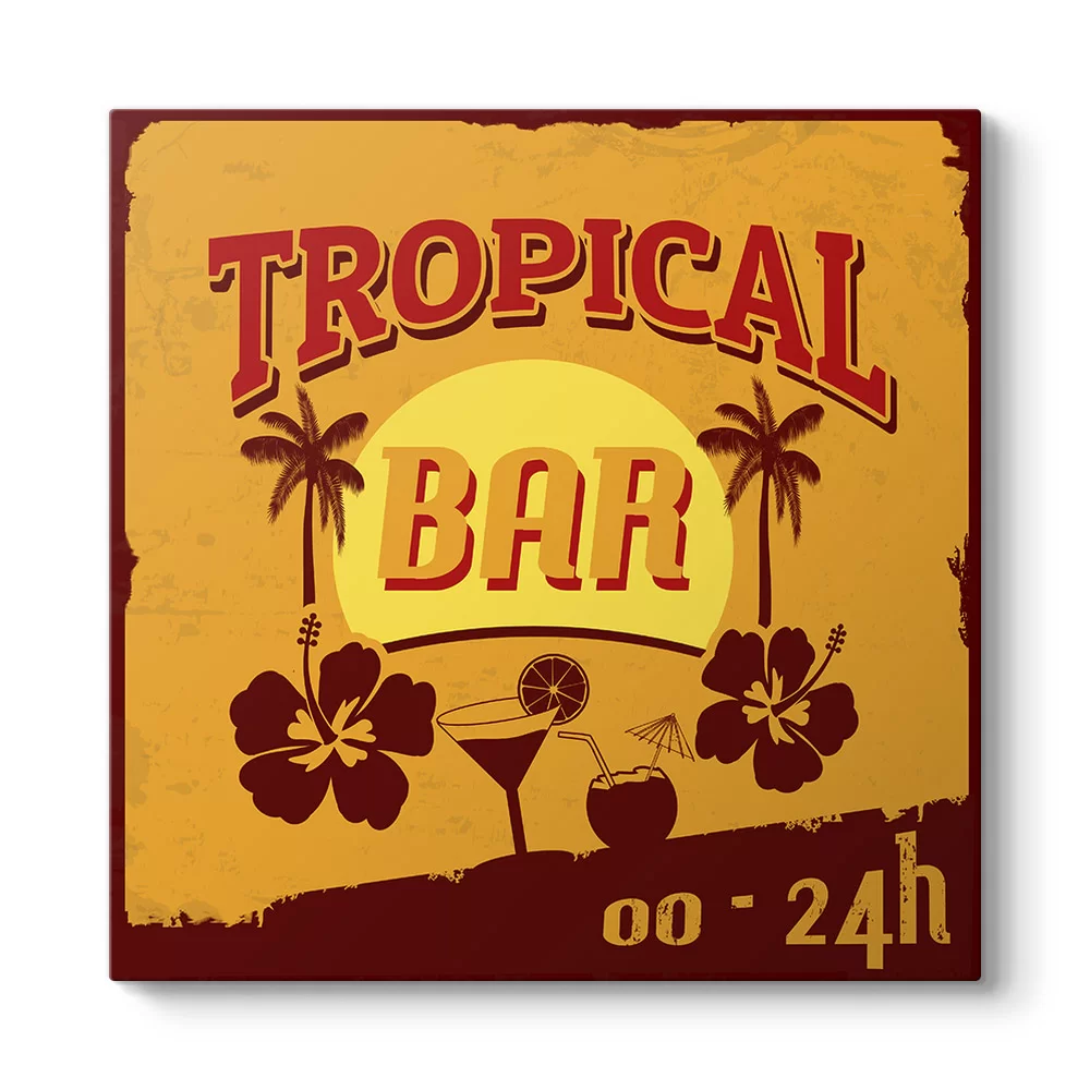 Tropical Bar Tablosu - Model 3